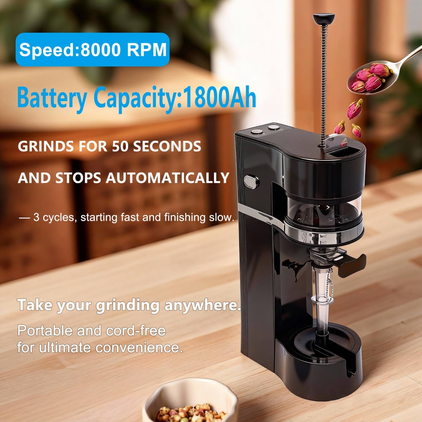 Automatic Cigarette Rolling Machine - Portable Spice Grinder & Filler for Rollin