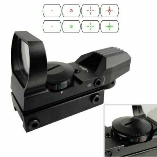 LED 4 Reticle Red Green Dot Tactical Reflex Sight Scope 20mm Rail Electro HDR31