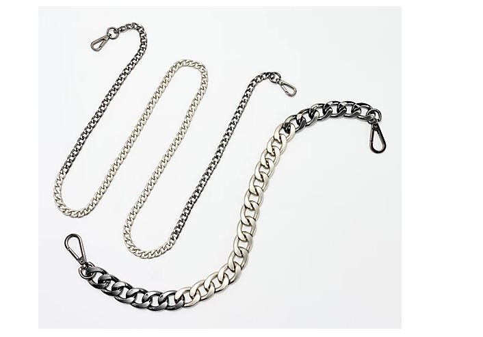 Think Royln Chain Straps Shoulder & Crossbody Gunmetal/Gold- Set of 2