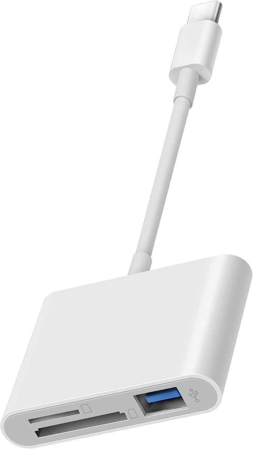 USB-C SD Card Reader 3-in-1 Dual SD TF Adapter for iPhone 15 16 iPad Mac