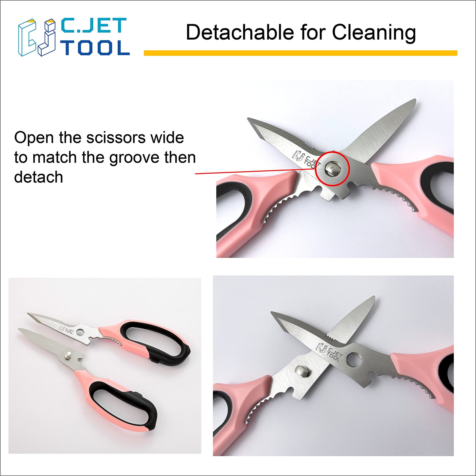 8" Heavy Duty Scissors, Utility Scissors All Purpose for Cardboard, Plastic, ...