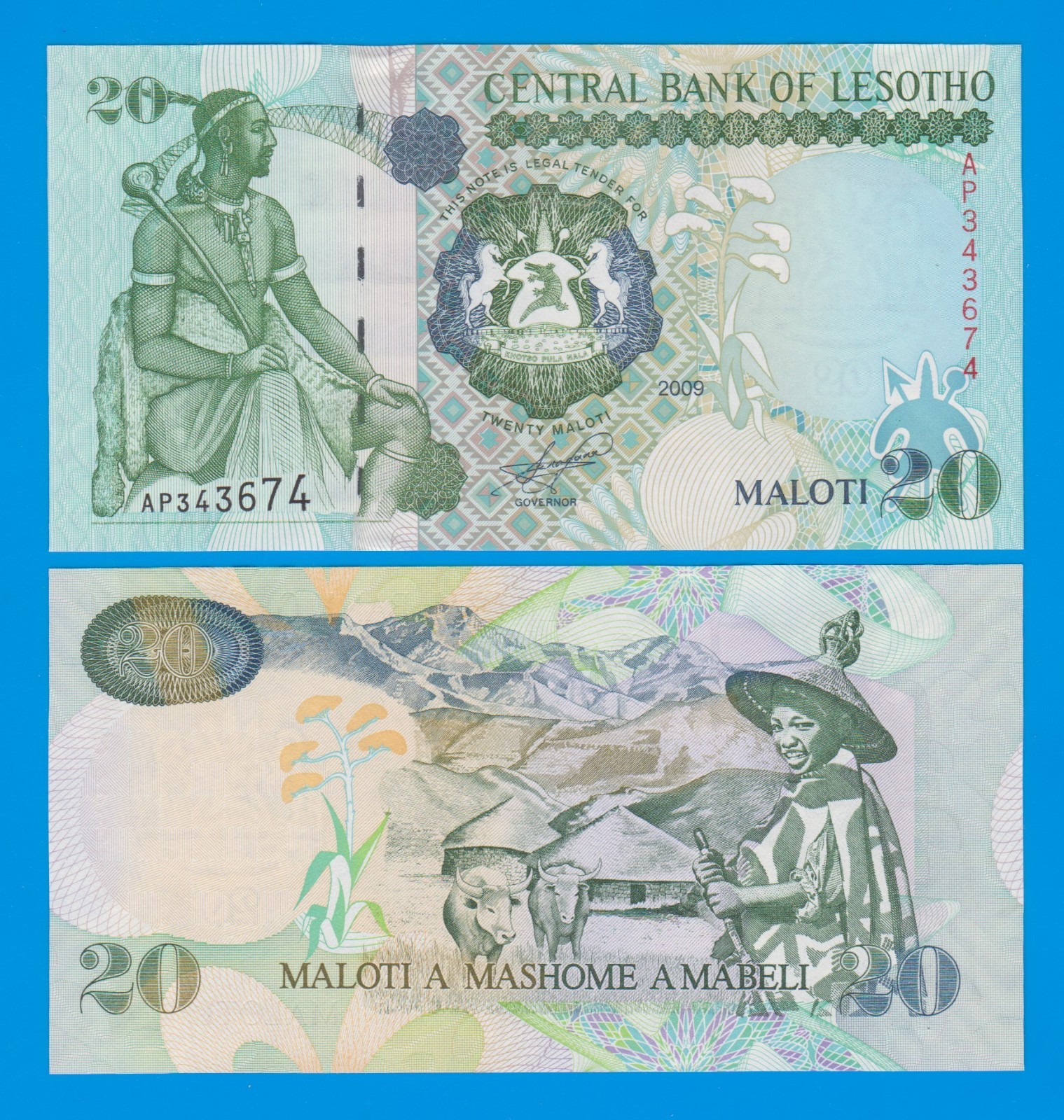 Lesotho 20 Maloti, P 16g, 2009, UNC ( P 16 g )