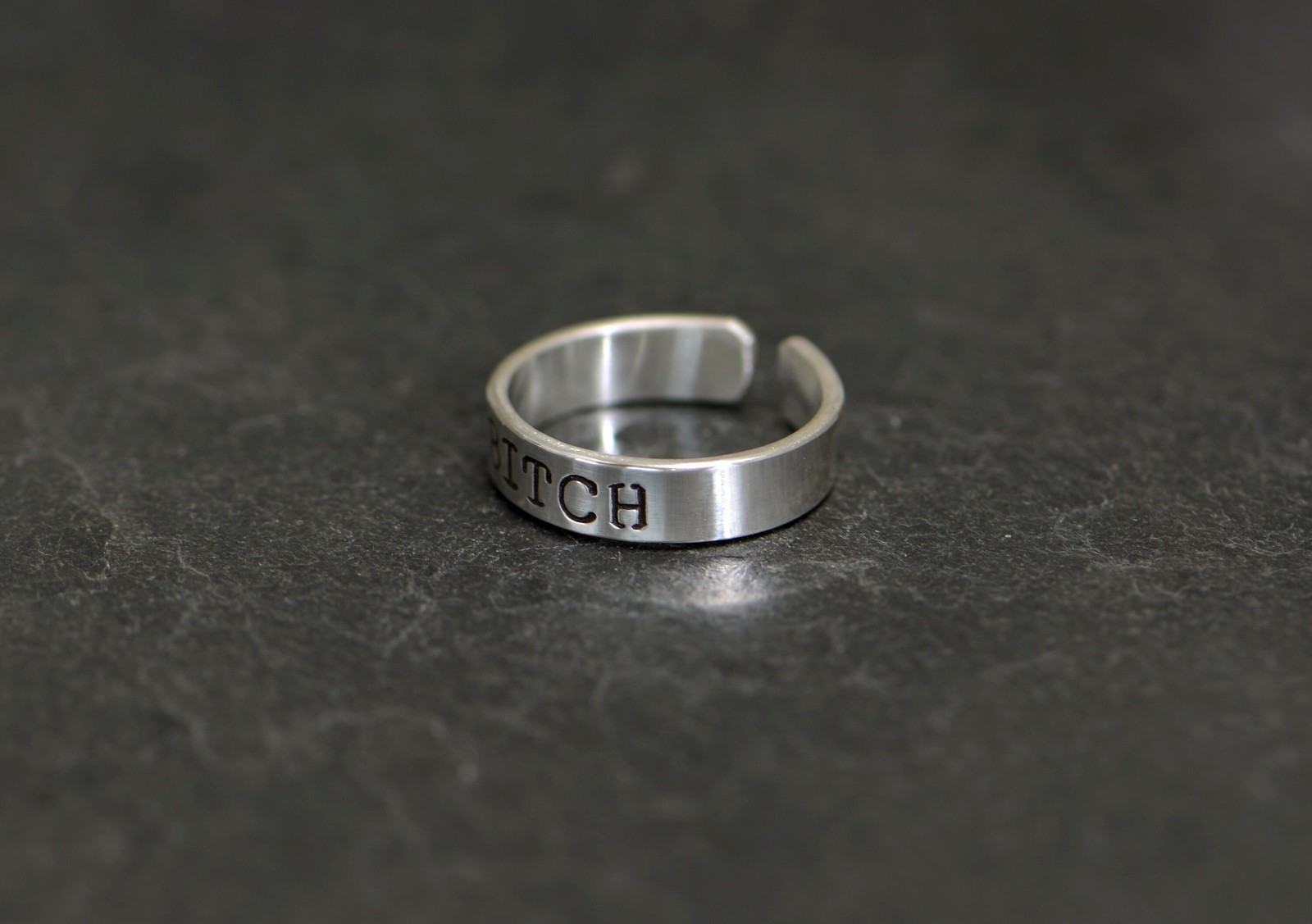 Bitch toe ring midi ring or pinky ring made from sterling silver
