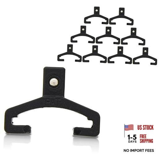 10-Pack Aluminum Spring-Loaded Ball Bearing Socket Clips - 1/4in Drive