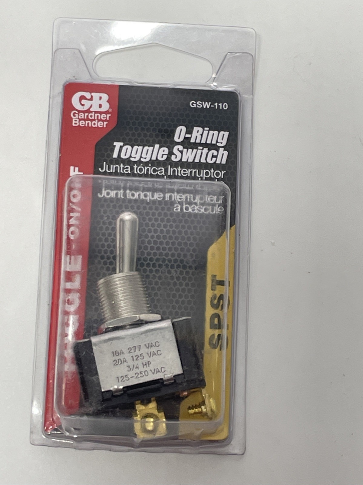 Gardner Bender GSW-110 Electrical Toggle Switch SPST ON-OFF 20 A/125V AC New