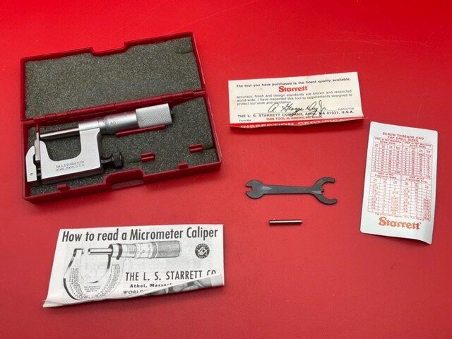 Starrett 220MAP-25 Mul-T Anvil Micrometer, Outside 0-25mm  IN STOCK Vintage!