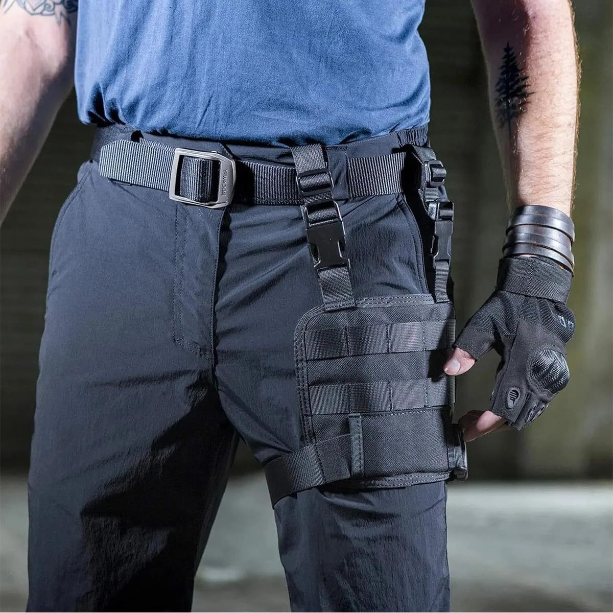 Tactical Thigh Drop Leg Platform MOLLE Adjustable Drop Leg Panel for Gun Holster