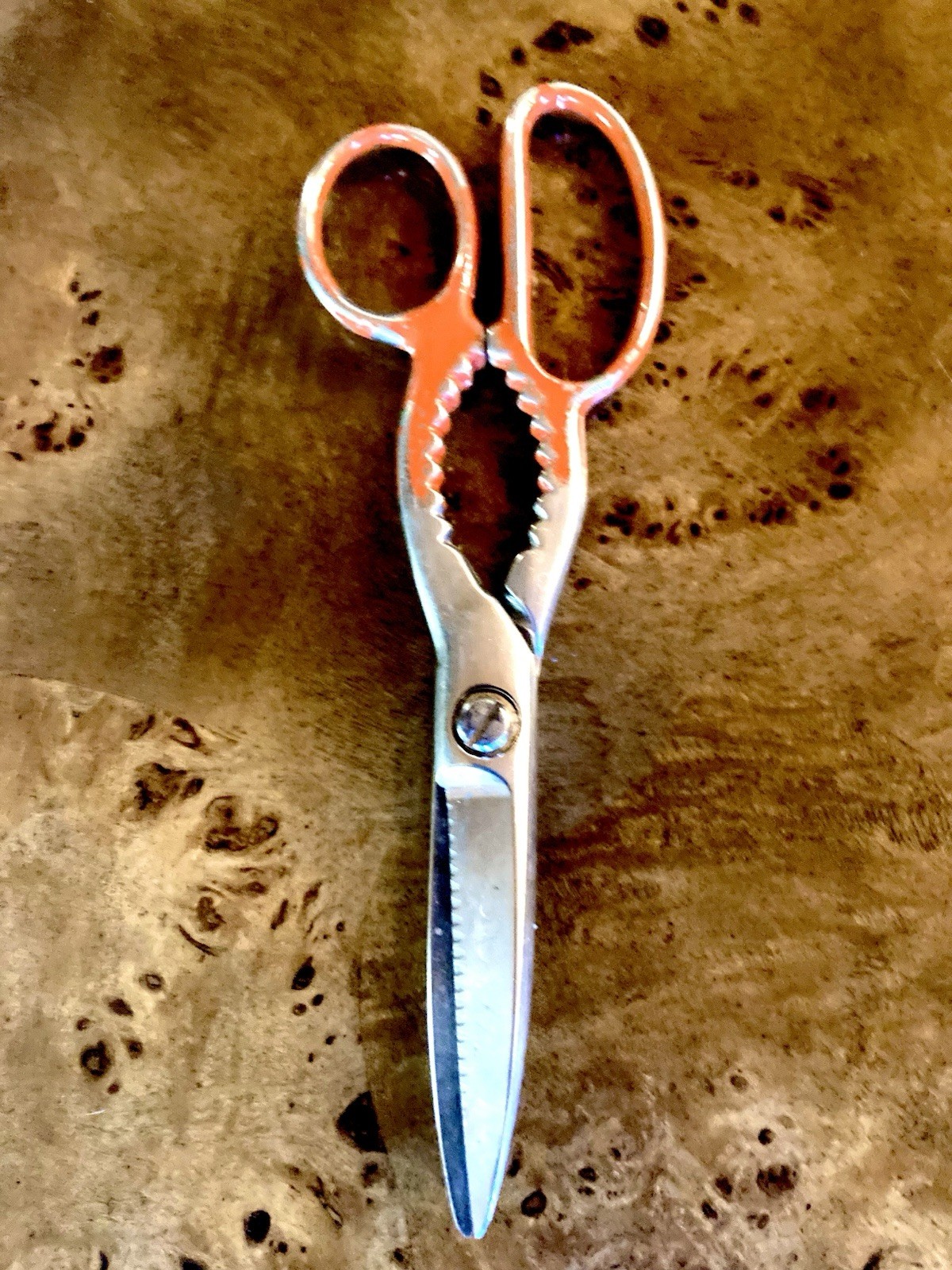 Vintage WISS 1KS Serrated Kitchen Scissors Nut Cracker Bottle Opener Org Paint