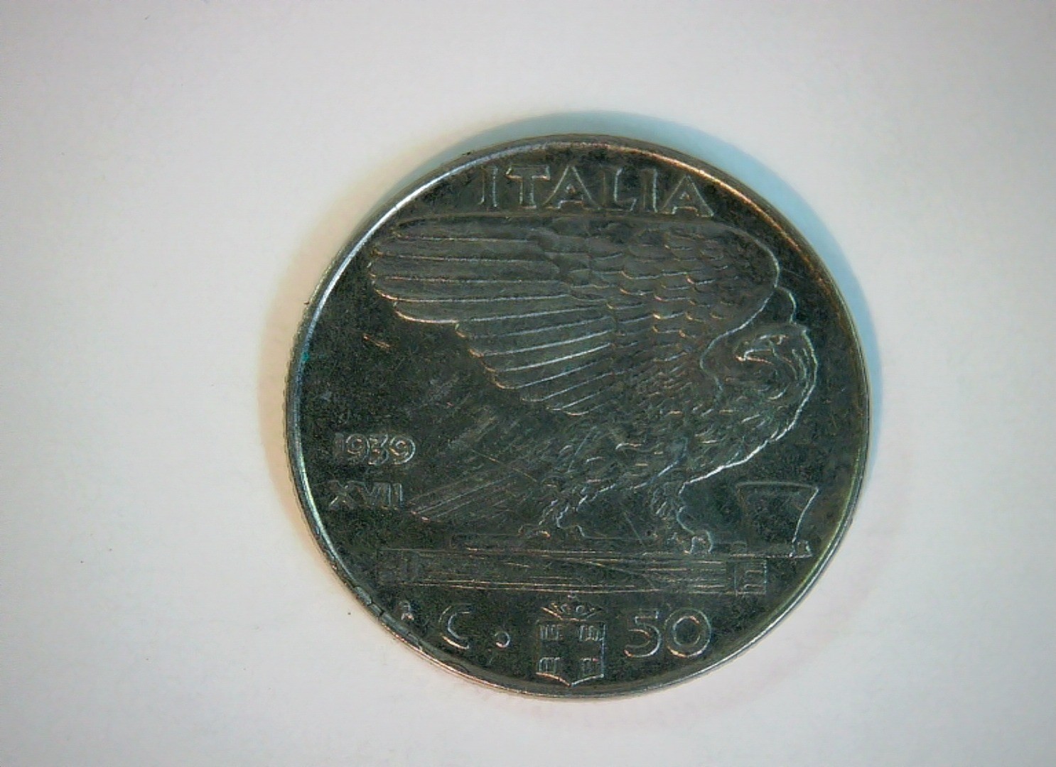 Italy 1939 50 Centesimi Vittorio Emanuele III (Impero) 50 Centesimi Coin