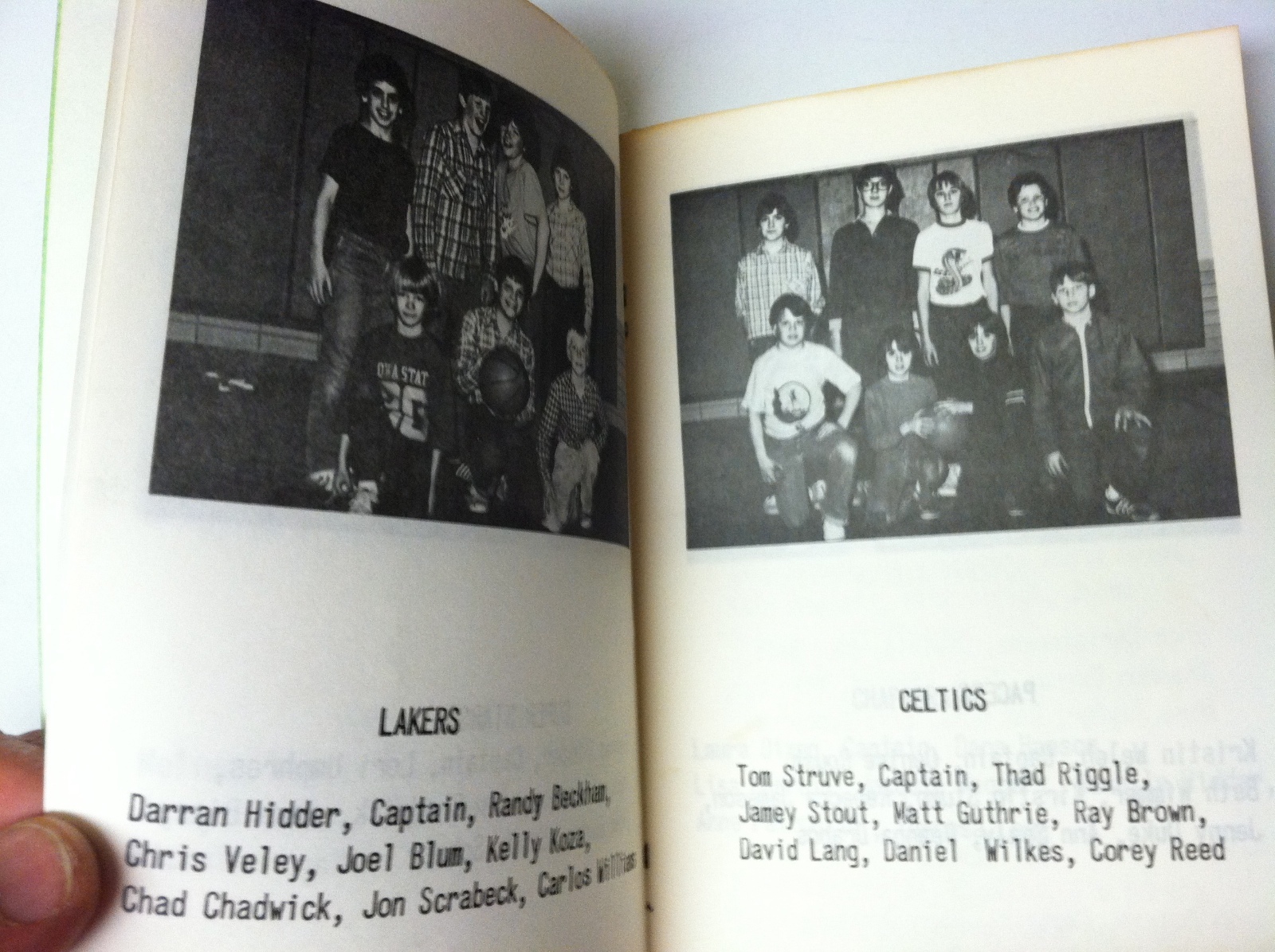 4TH 5TH 6TH GRADE GRANT WOOD BASKETBALL PROGRAM 1980