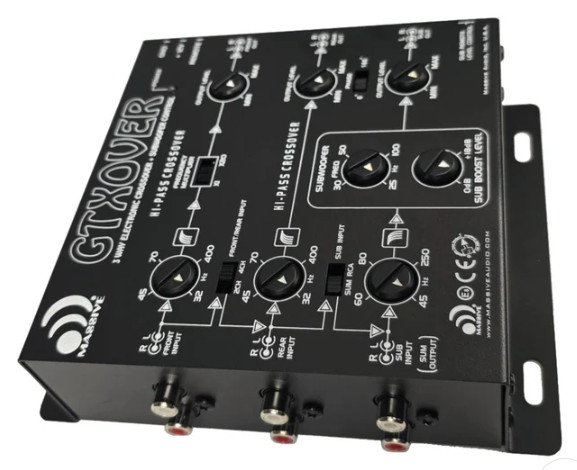 Massive Audio GTXOVER 3-Way 18dB Electronic Crossover with Subwoofer Control