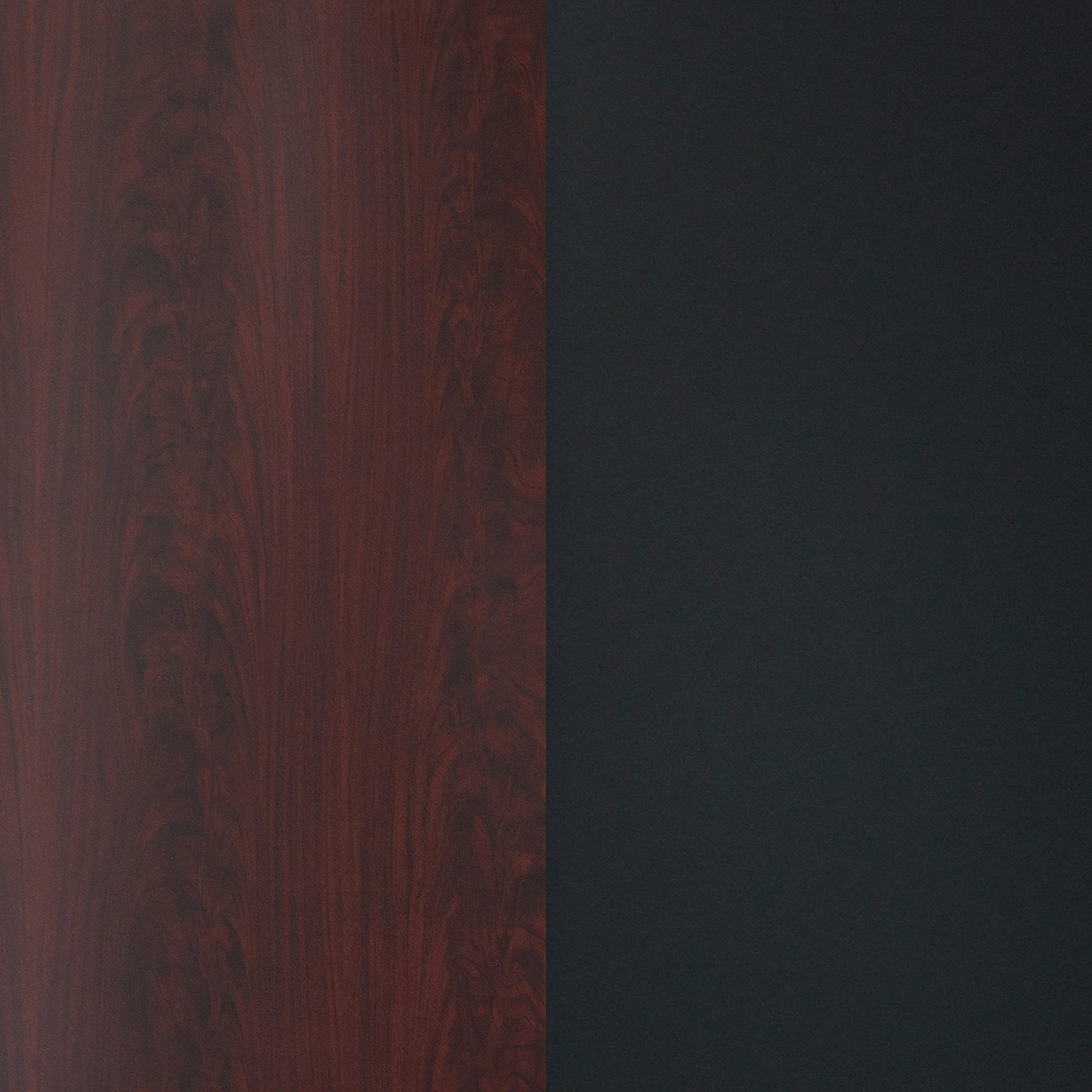 24" Square Reversible Laminate Table Top - Black/Mahogany, Dining/Office Use