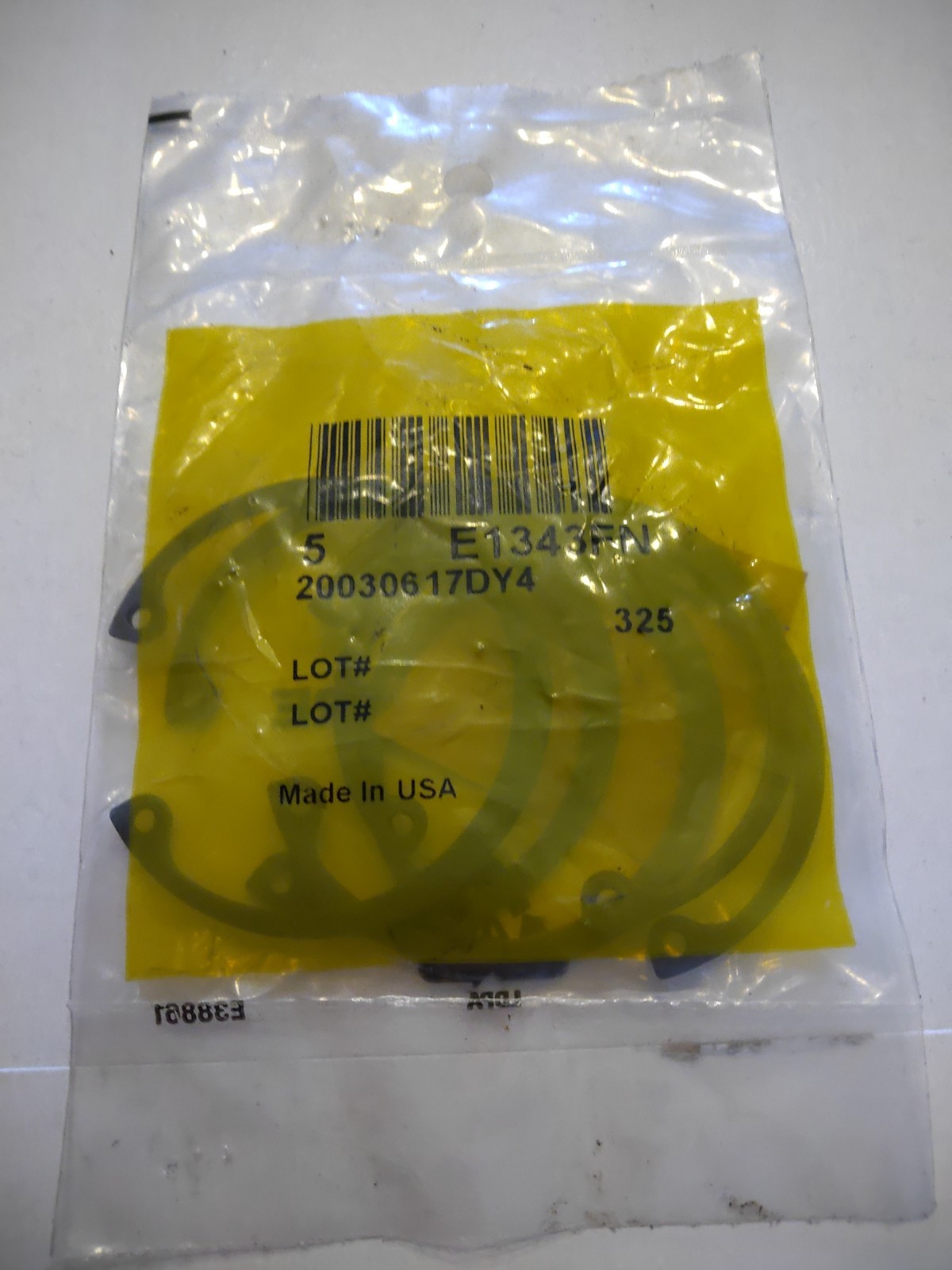 John Deere OEM Pack of 5 Piston Snap Ring Part #E1343FN