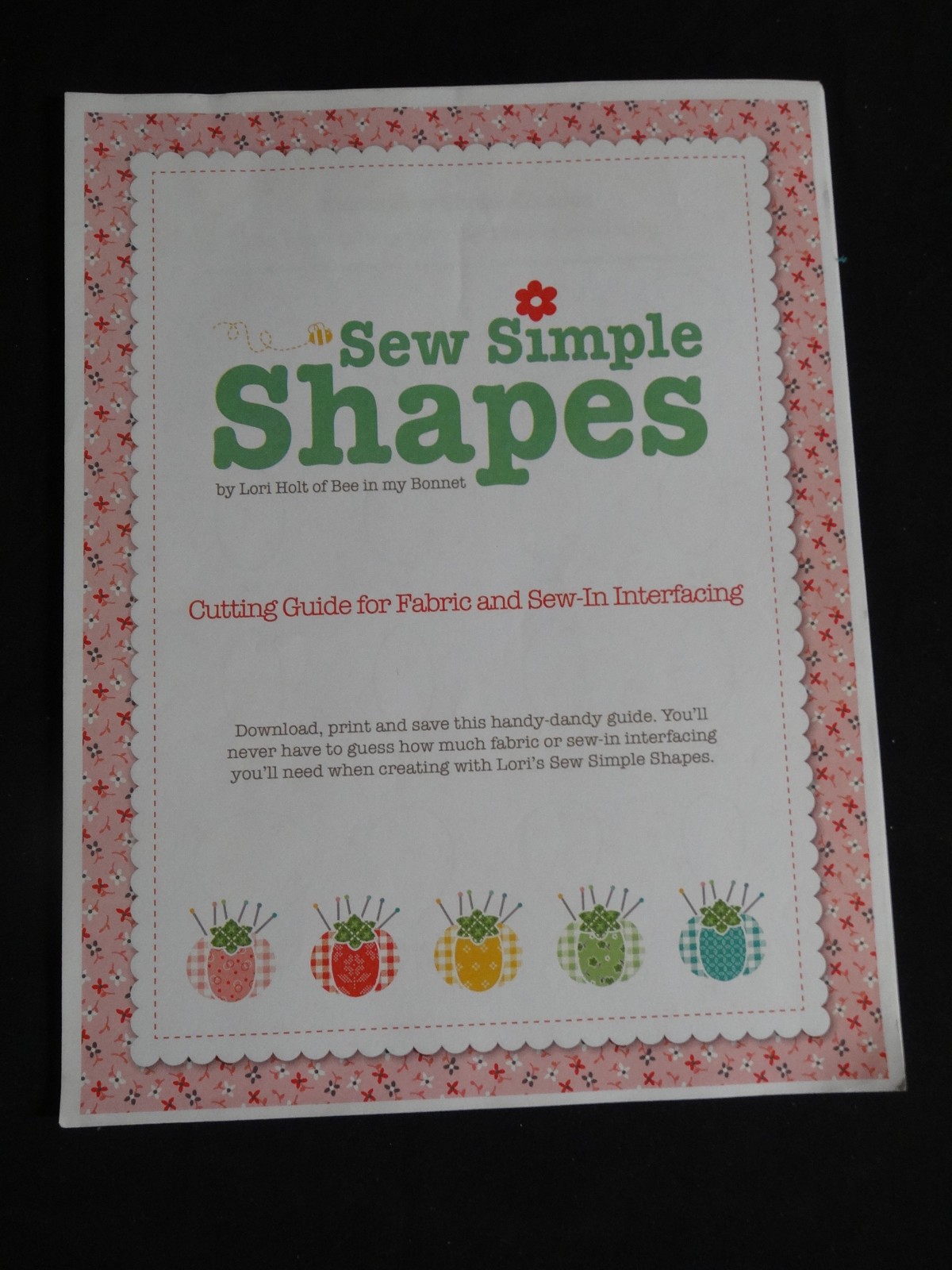 Sew Simple Shapes Cutting Guide for Fabric & Sew-In Interfacing