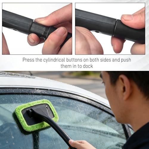 Windshield Cleaner Tool, Windshield Cleaning Tool, Car Window Cleaner with 4