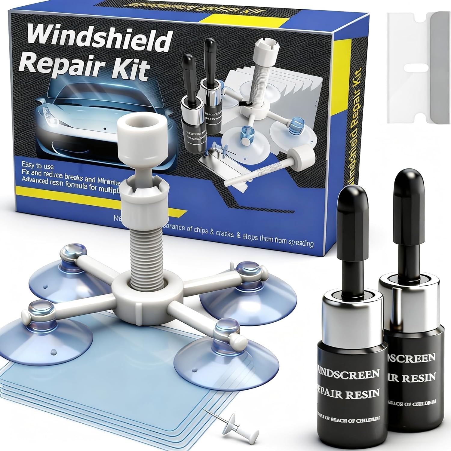 Kit Reparador De Parabrisas Carro Reparar Vidrios Cristales Golpes Grietas Auto