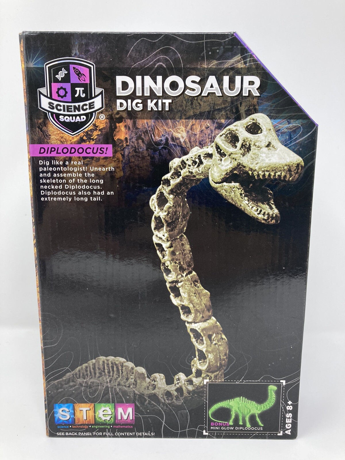 NEW - Diplodocus - Science Squad Dinosaur Dig Kit - Paleontology - FREE SHIPPING