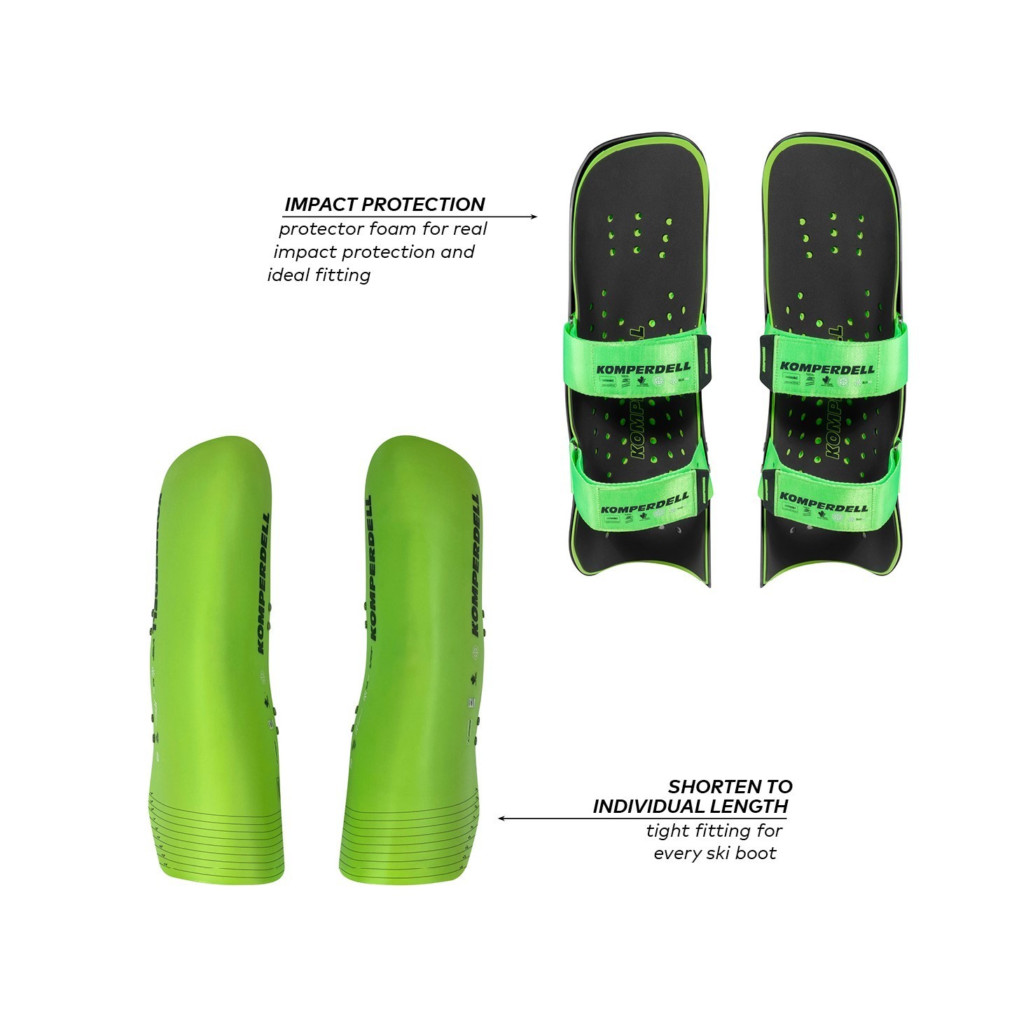 KOMPERDELL Shin Guards WORLD CUP  Slalmom Ski Race JUNIOR SL Protector
