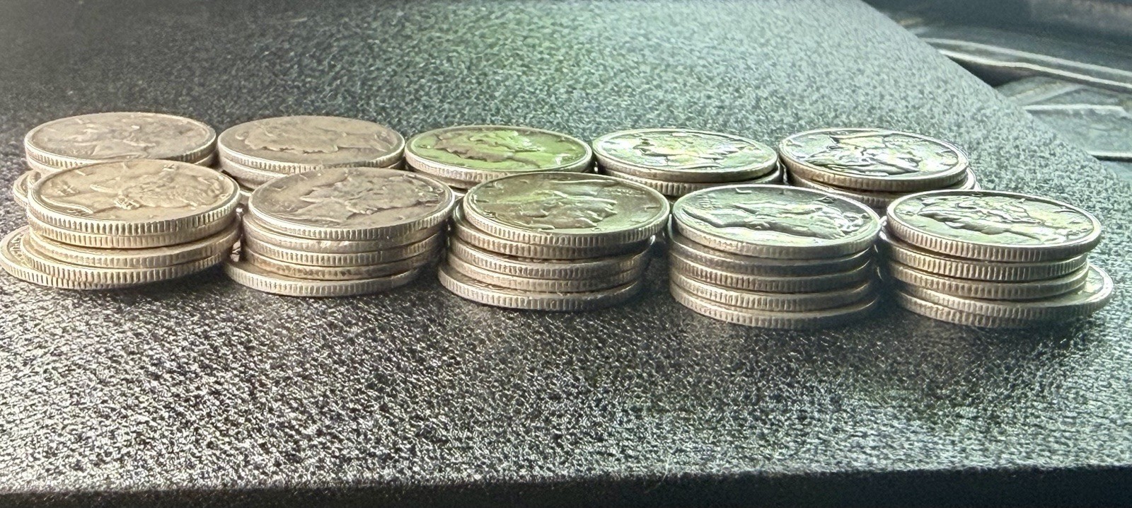 $5 Face Value Mercury Silver Dimes 90% Silver 50 Coin Lot Junk Silver Bul