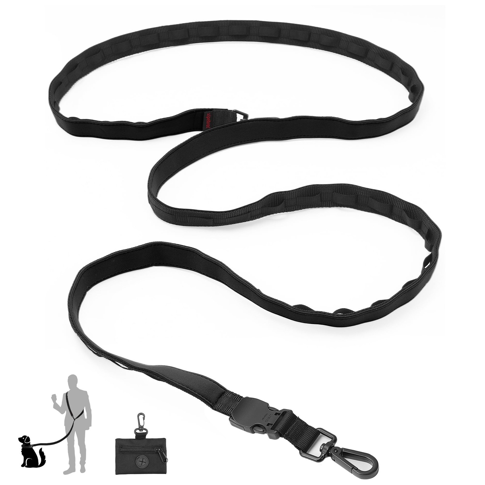 Hands Free Multifunctional Dog Leash for Running Biking Two Dogs Collar