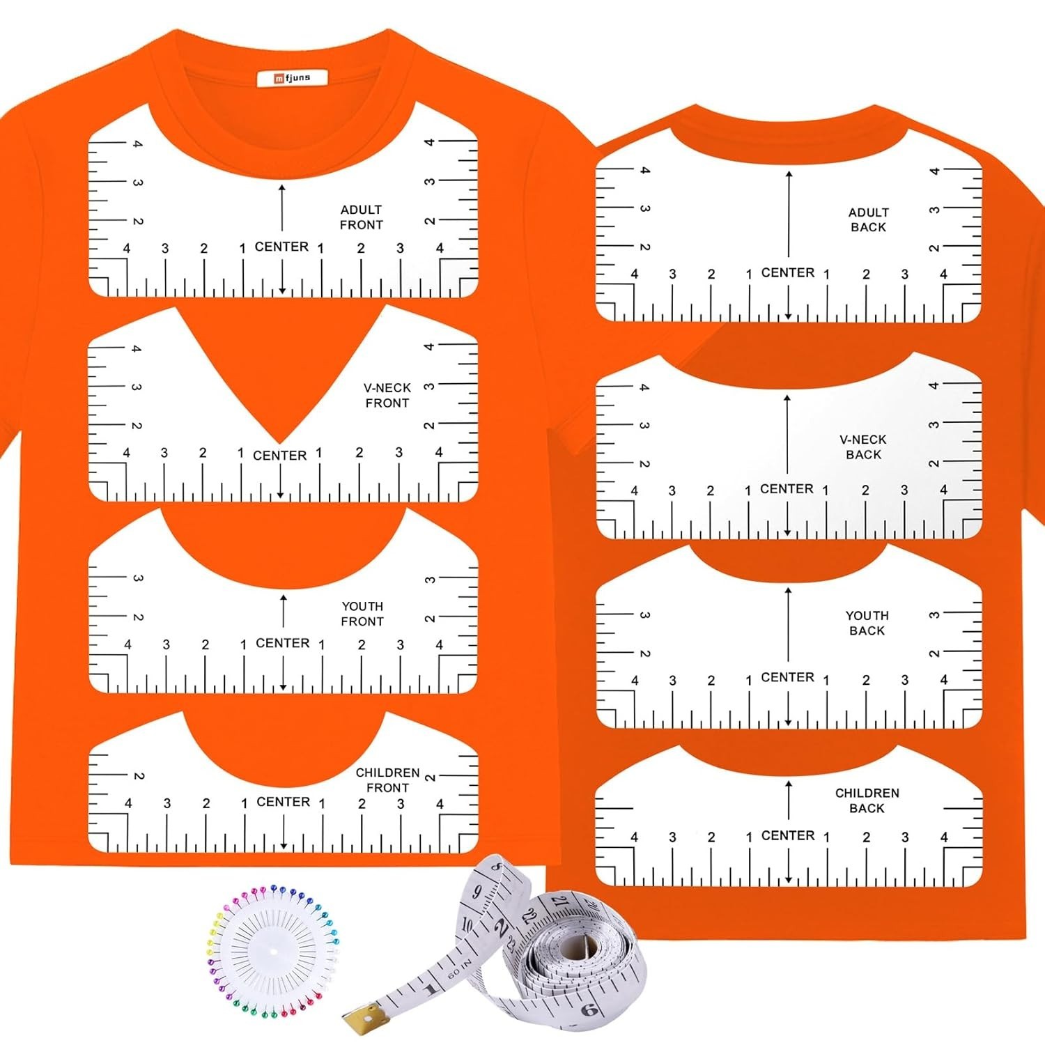 0 PCS T-Shirt Ruler Guide - Tshirt Measurement Tools for Children Youth Adult...