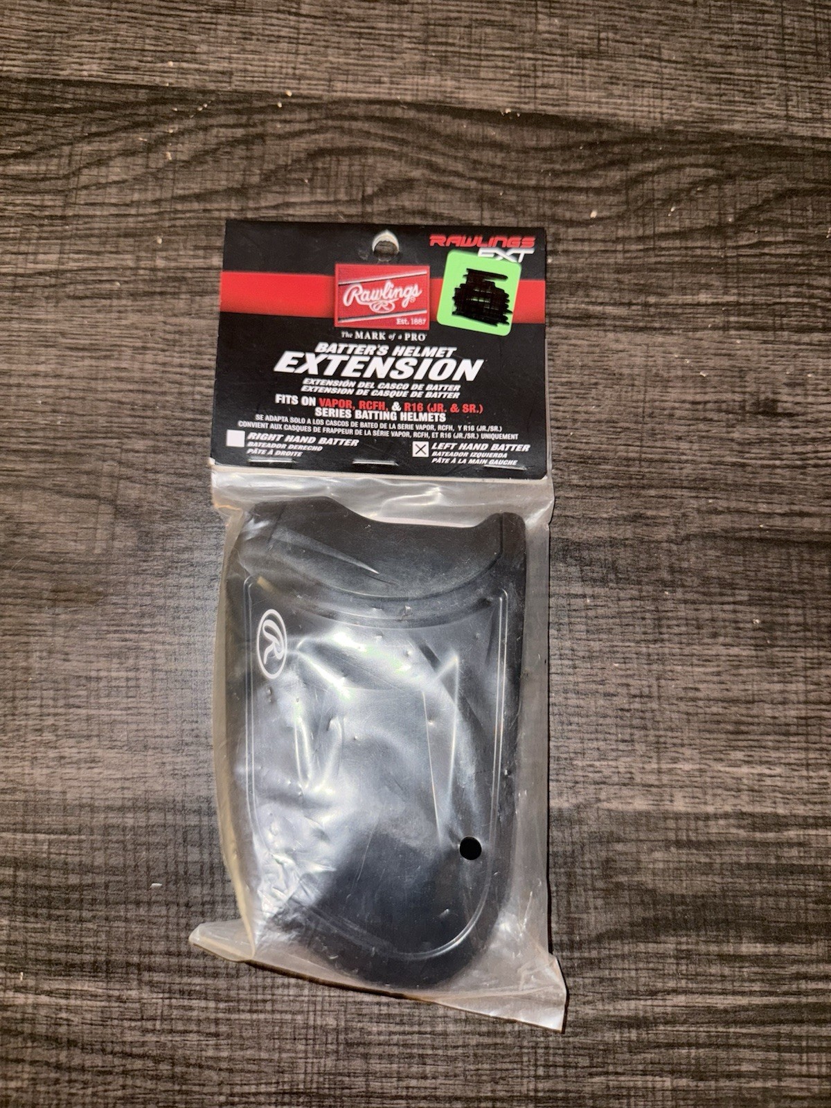 Rawlings Batters Helmet Extension Left Hand Batter Black Brand New