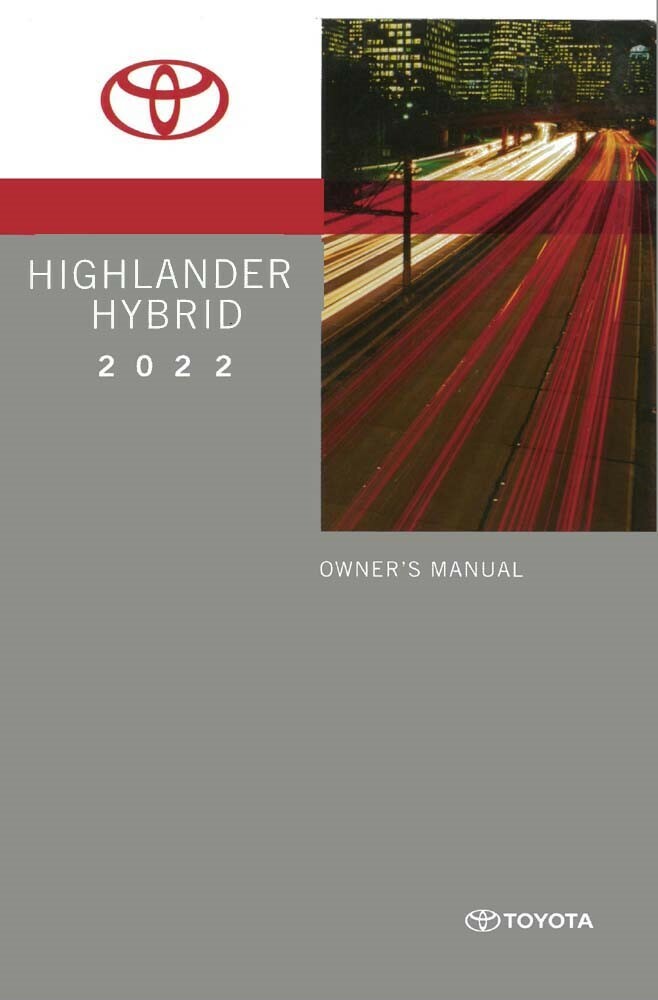 2022 Toyota HIGHLANDER HYBRID Owner's Manual