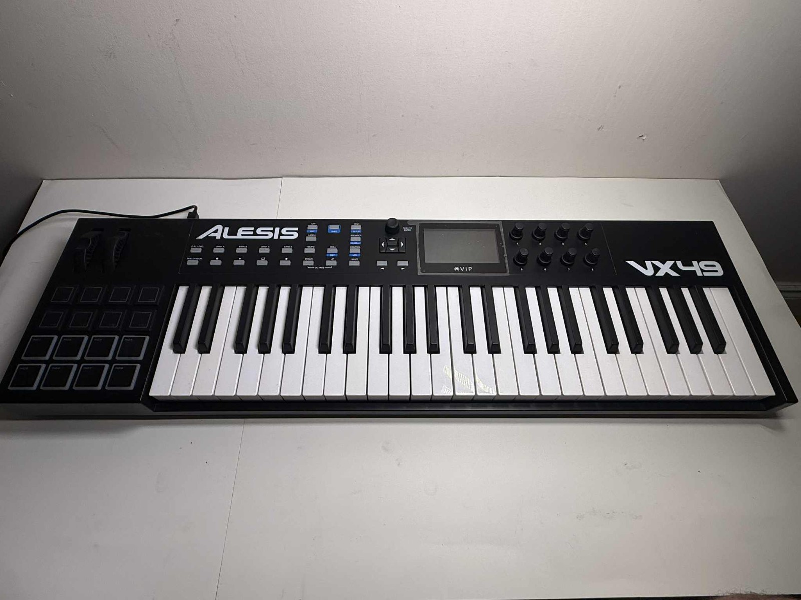 Alesis VX49 USB MIDI Controller Keyboard – 49 Keys, Pads, Color Display