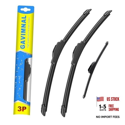 24"+20"+10" Silicone Wiper Blades Replacement For Kia Soul 2020-2025,All