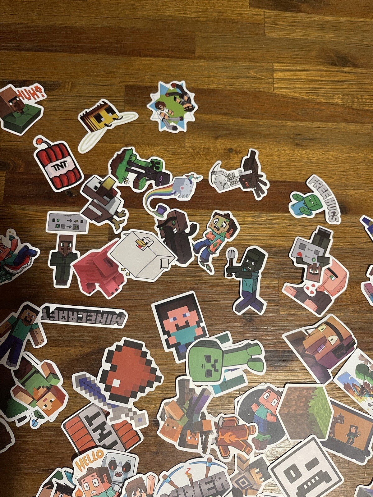 Set of 100 Minecraft Theme Sticker Decals Various