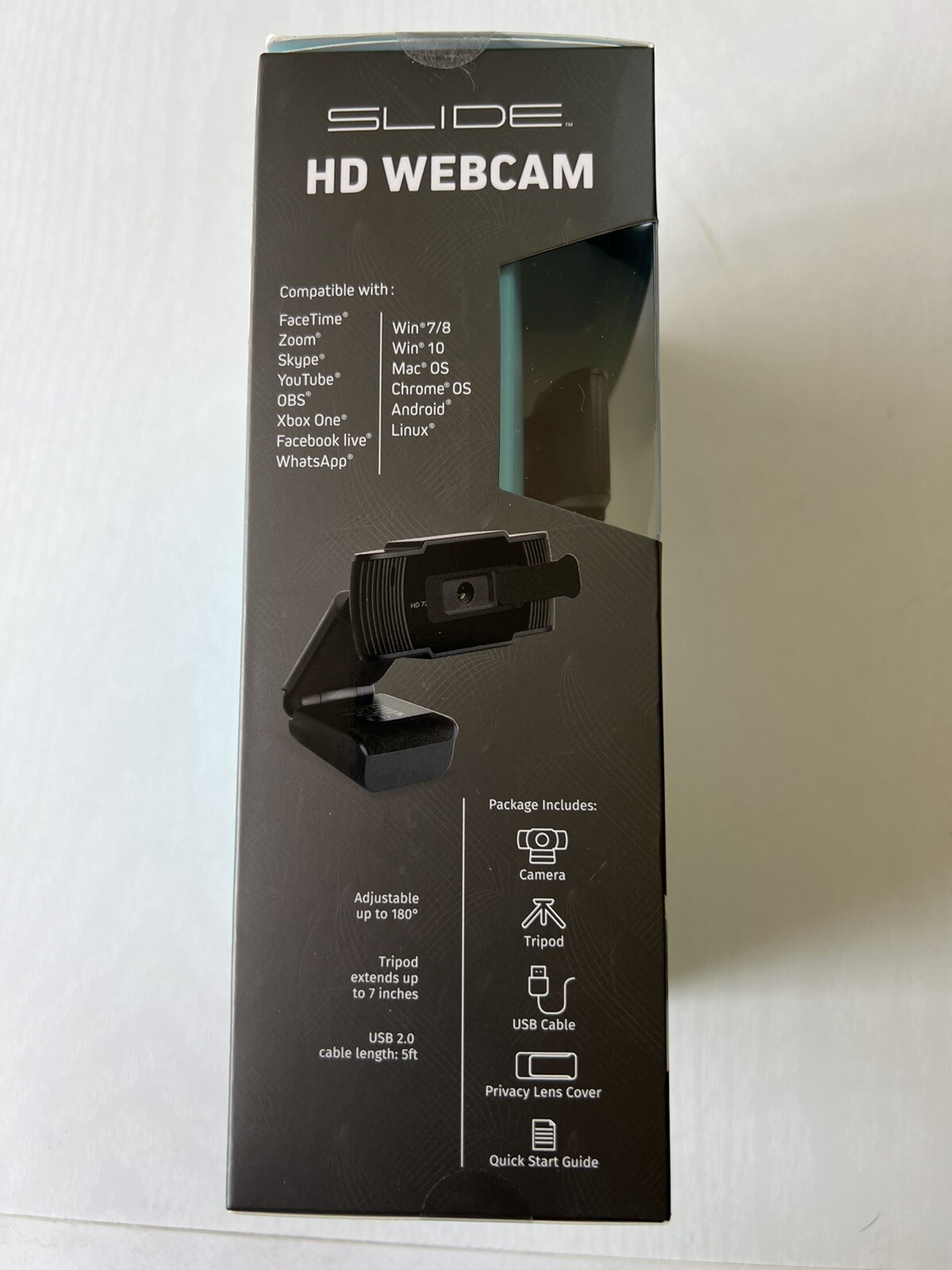NIB SLIDE HD Webcam HD 720P 30FPS