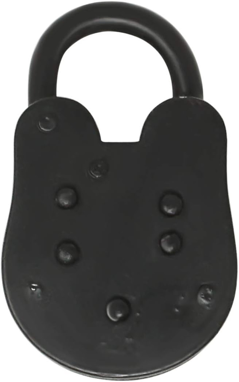 Antique Solid Iron Lock with Skeleton Keys - Pirate Treasure Lock (2.75")
