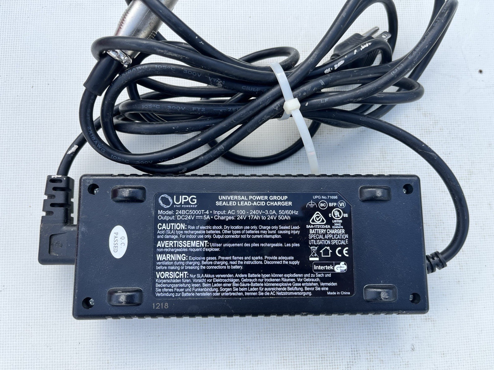 UPG Sealed Lead-Acid Charger DC24V 17Ah To 50Ah Charger 24BC5000T-4