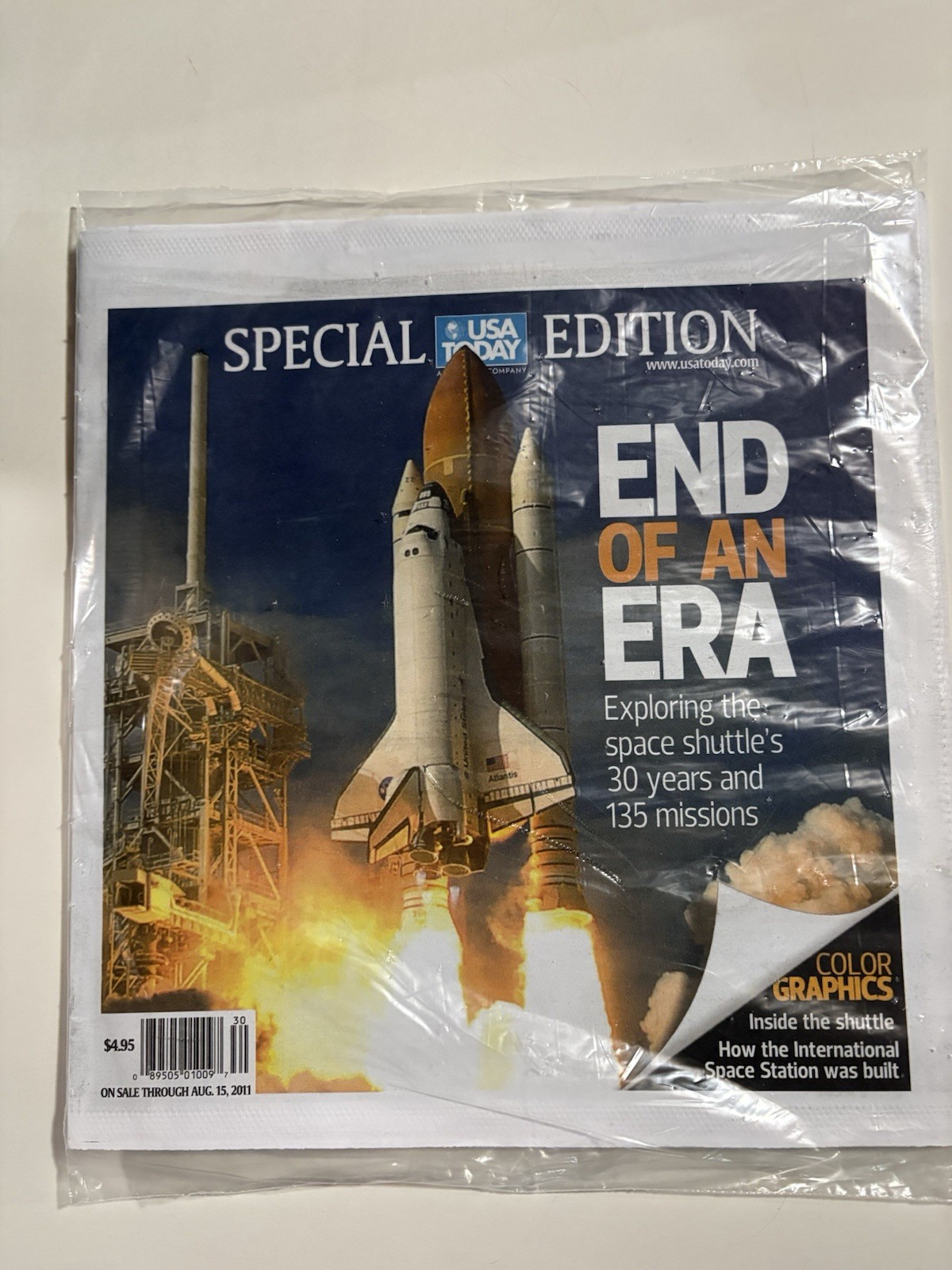 USA Today Special Edition END OF AN ERA Space ShuttleAugust 15, 2011 Sealed