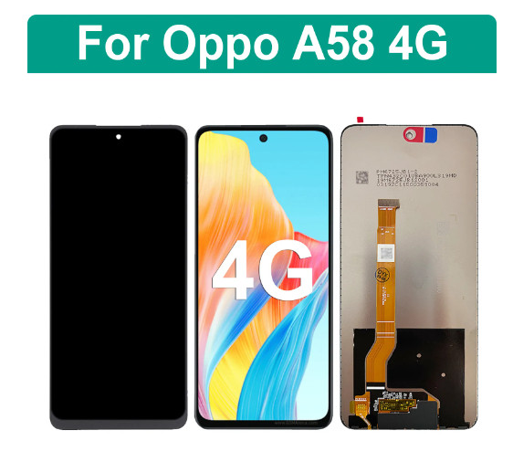 For Oppo A58 4G LCD Display Touch Screen Digitizer Assembly Replacement Black