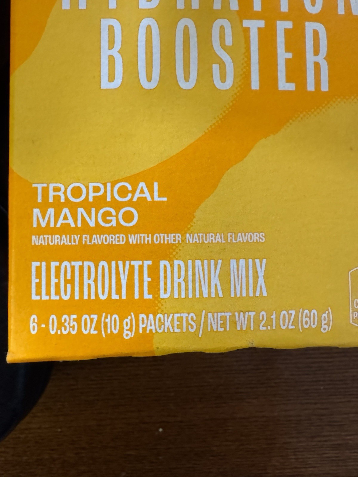Gatorade Hydration Booster Tropical Mango Electrolyte Drink Mix, 6 Packets