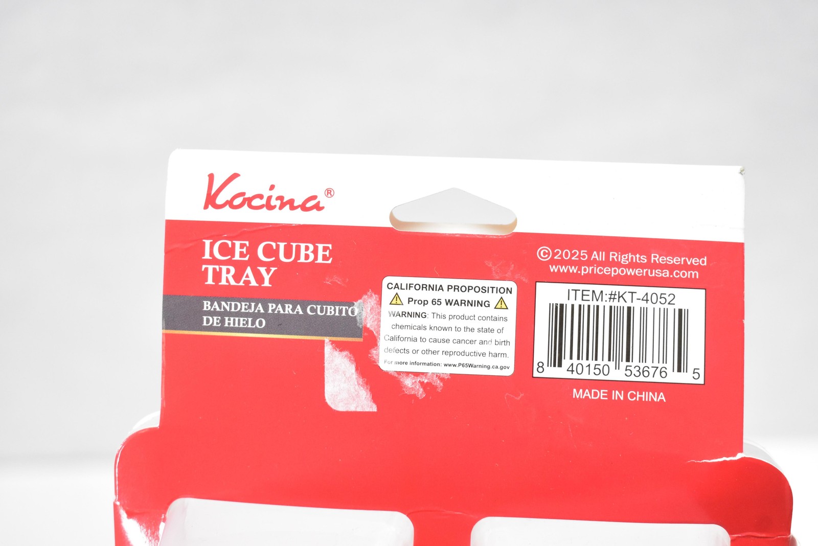 Kocina Ice Cube Tray Set Of 3 Red Square 8-Cube Stackable Plastic KT-4052