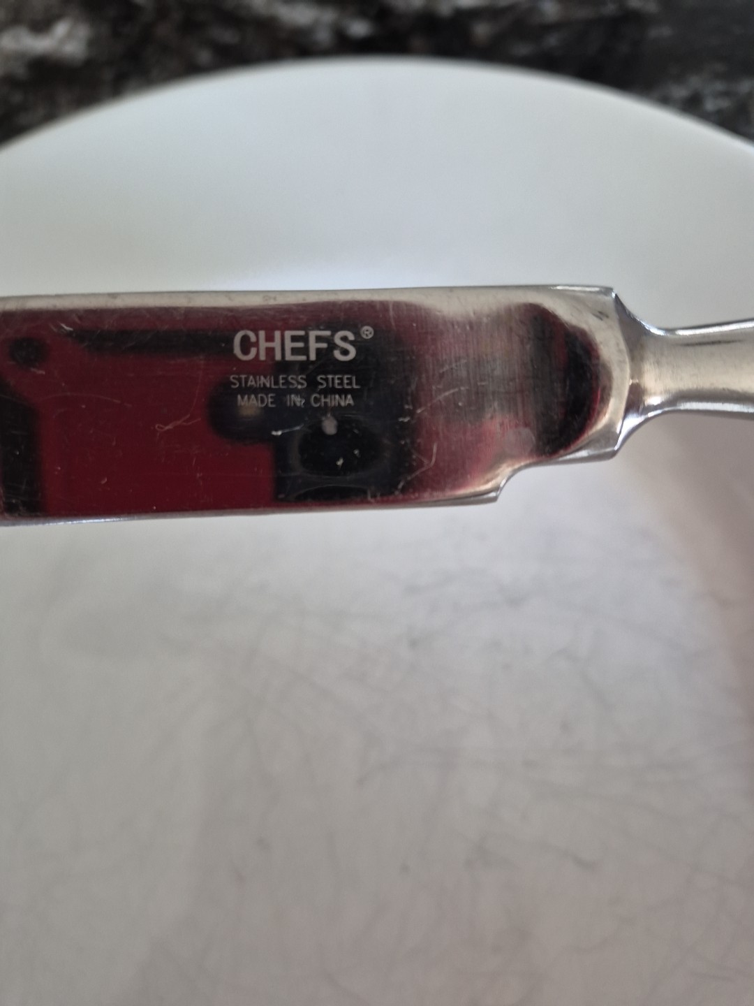 CHEFS Stainless BISTRO Woodgrain Maroon Flatware Knife Replacement Piece