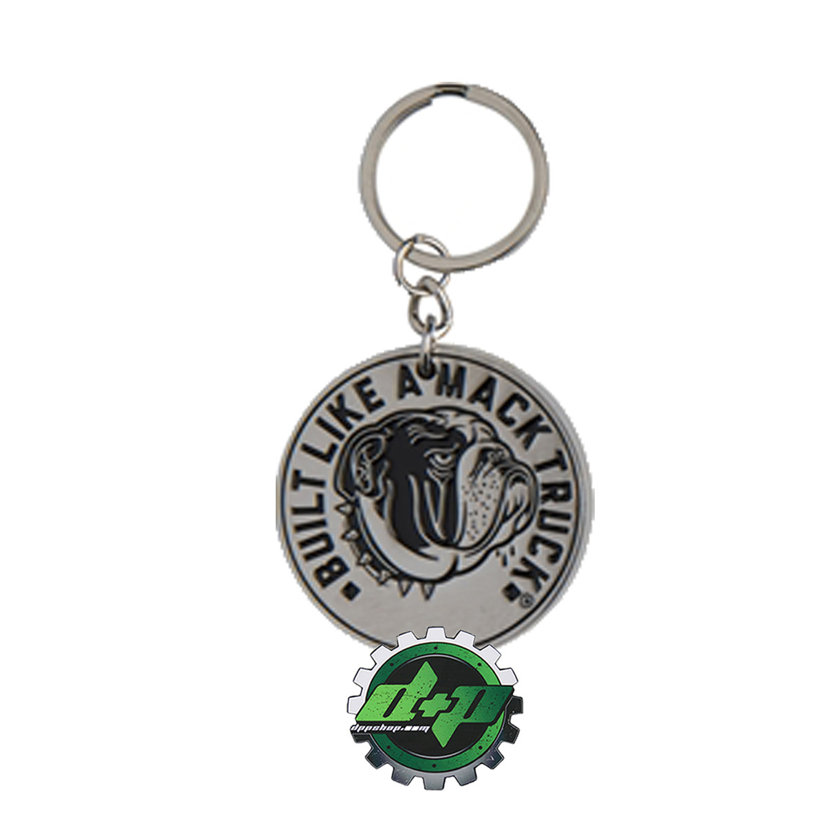 Bulldog Built Like a MACK key chain emblem diesel truck trucker gear bull dog