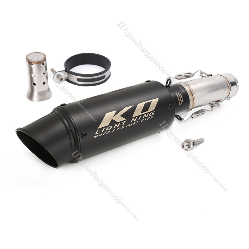 For Kawasaki Ninja 500 400 Z400 2018-2025 Slip On Exhaust Mid Muffler Pipe Black