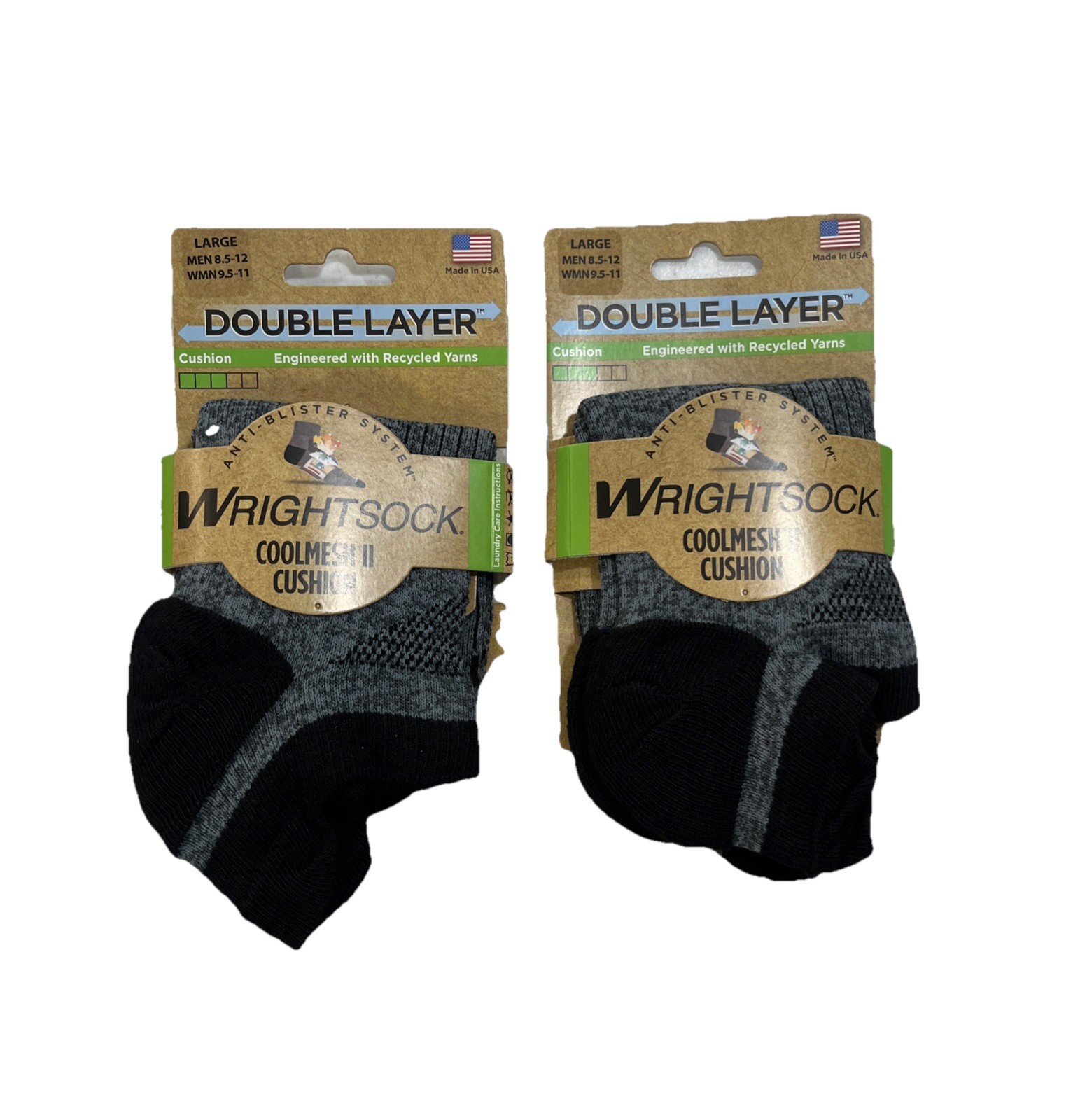 WrightSock Cool Mesh Double Layer Socks For Men & Women  (2 Pack)