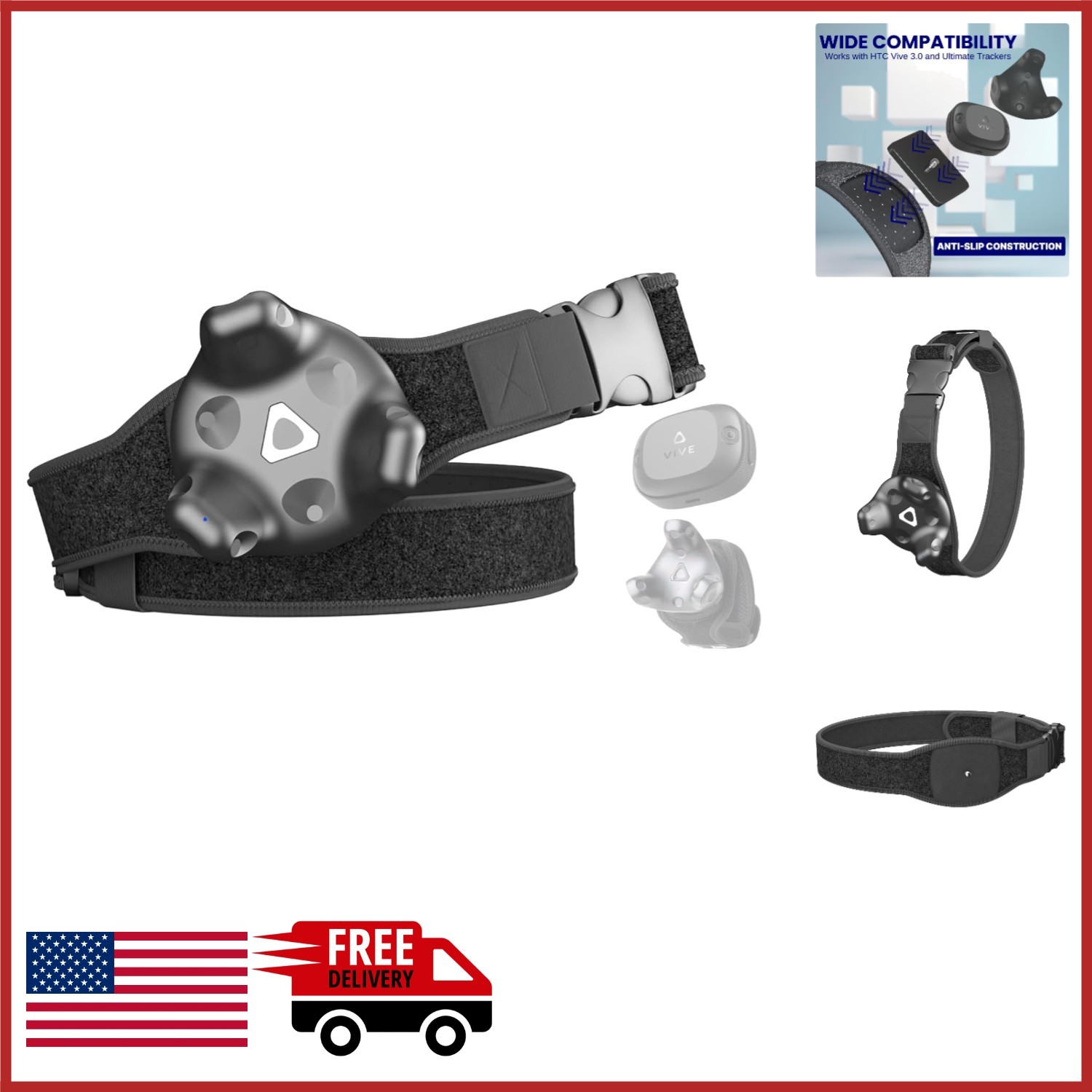 Vive Tracker Belt for HTC Vive Adjustable Strap for Full Body Tracking