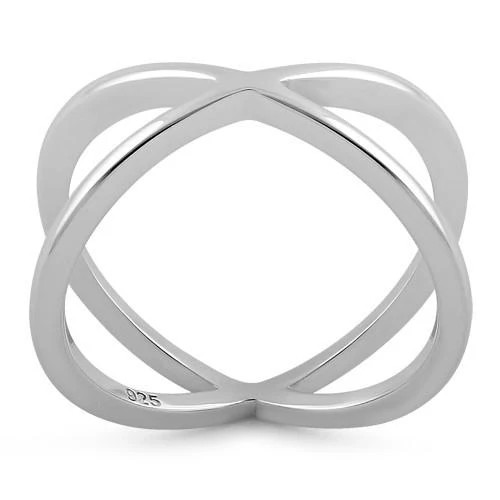 925 Sterling Silver X Ring