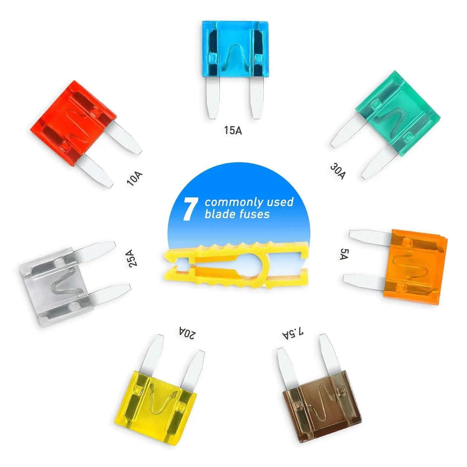 Nilight 120Pcs Mini ATM/APM Blade Fuses Assortment Kit