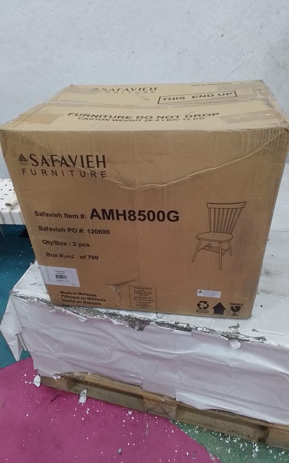 Safavieh PARKER SPINDEL SIDE CHAIR, Reduced Price 2172741452 AMH8500G