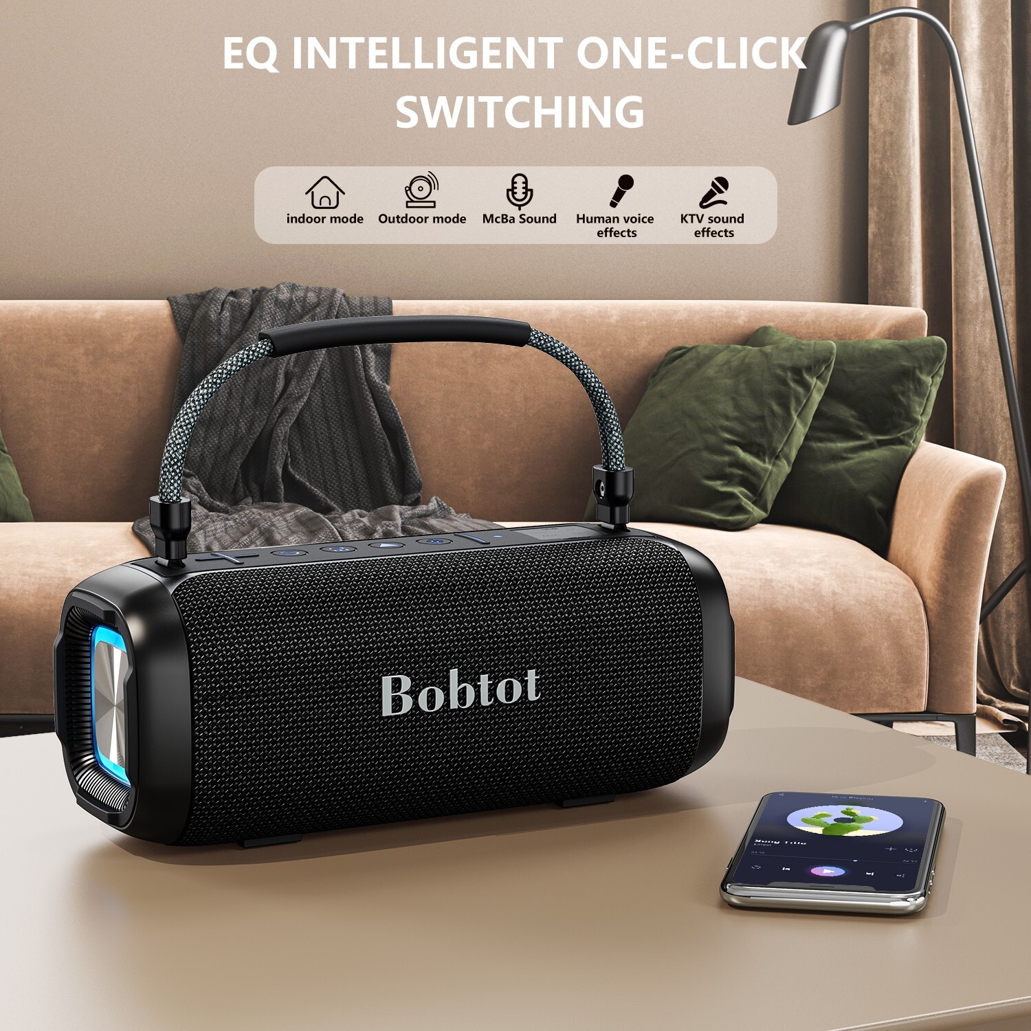 Karaoke Machine Bluetooth Speaker a Wireless Microphone Portable Waterproof