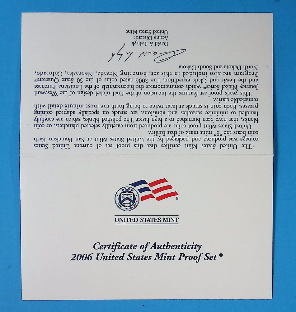 2006-S United States Mint Proof Set 10-Coins