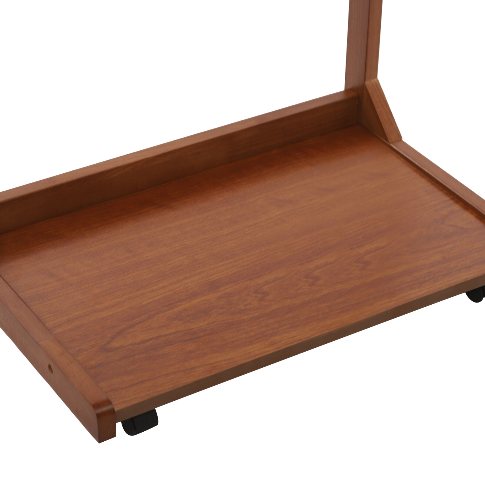 Modern C Shaped Table C Table with 4-Wheels Couch Table C-Shaped End Table Home