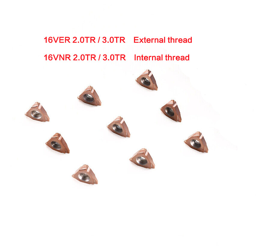 10PC16VER 2.0TR 3.0TR 16VNR Upright mounted threaded insert 30° 2 3mm Triangle