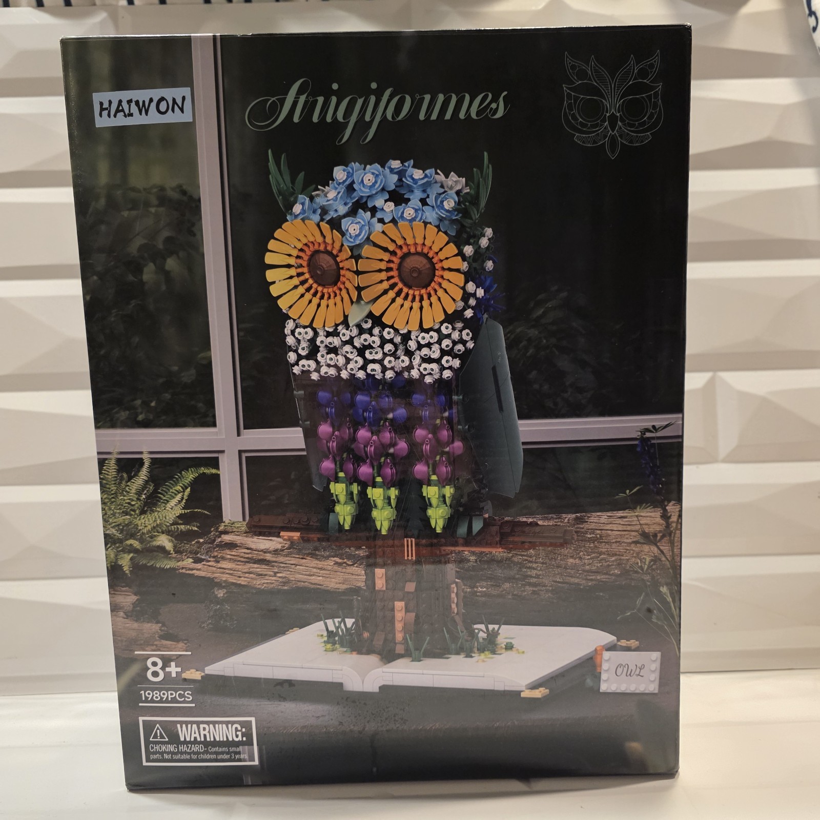 Sillbird Flower Owl Building Set for Adults and Teens, Buildable 1989 Pieces.